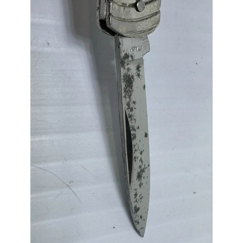 Vintage Abco Hardware Advertising Key Ring Knife Bolt Design Made‎ In Italy